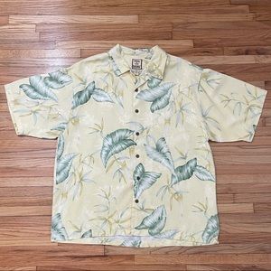 TOMMY BAHAMA Silk Yellow Hawaiian Shirt